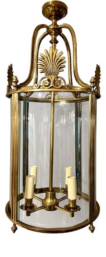 Antique English Georgian Style Brass Lantern