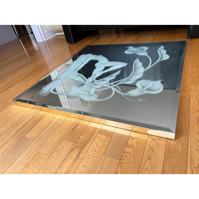 Contemporary 1970 Art Deco Brass Frame Woman Figure Mirror For Sale - Image 3 of 8