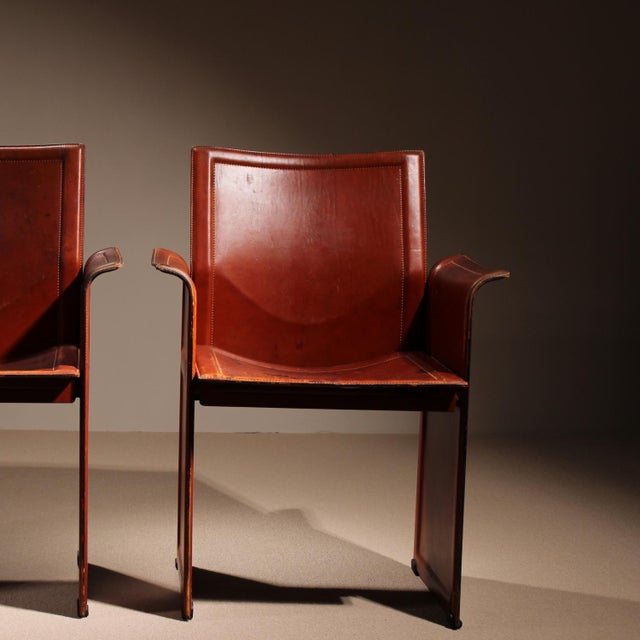 ​The ‚Korium‘ model is considered one of the most distinctive designs by Tito Agnoli for Matteo Grassi. The chairs impress...