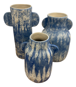 Paros Blue Vase, Set of 3