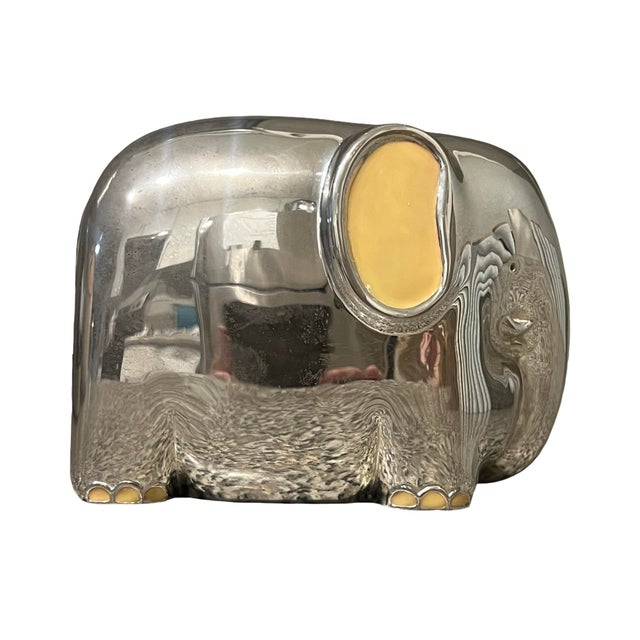 Mid-Century Modern Vintage Mid Century Modern Silver Plated Coin Piggy Bank For Sale - Image 3 of 10