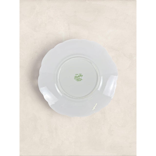 Vintage English Elkinbro Fine Bone China “Kon-Tiki” Dessert Plate A striking mid-century English fine bone china dessert...
