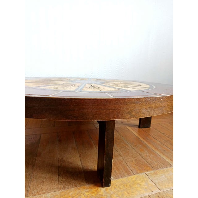 Brown Herbier Coffee Table by Roger Capron, 1960 For Sale - Image 8 of 13