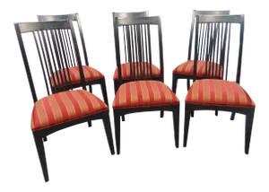 Ethan Allen New Impressions Misson Ebonized Side Chairs - Set of 6