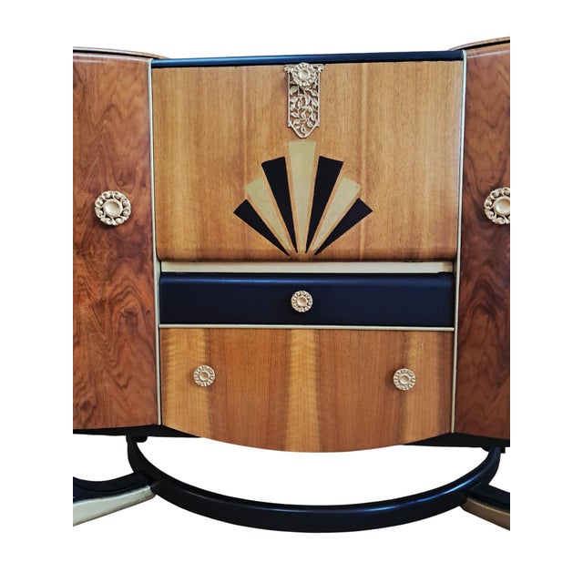 Brown Vintage Beautility Cocktail Cabinet, 1950s For Sale - Image 8 of 18
