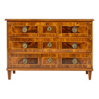 Antique French Louis XVI Commode in Walnut For Sale