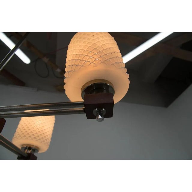 Midcentury 4-Flamming Chandelier, 1950s For Sale - Image 10 of 11