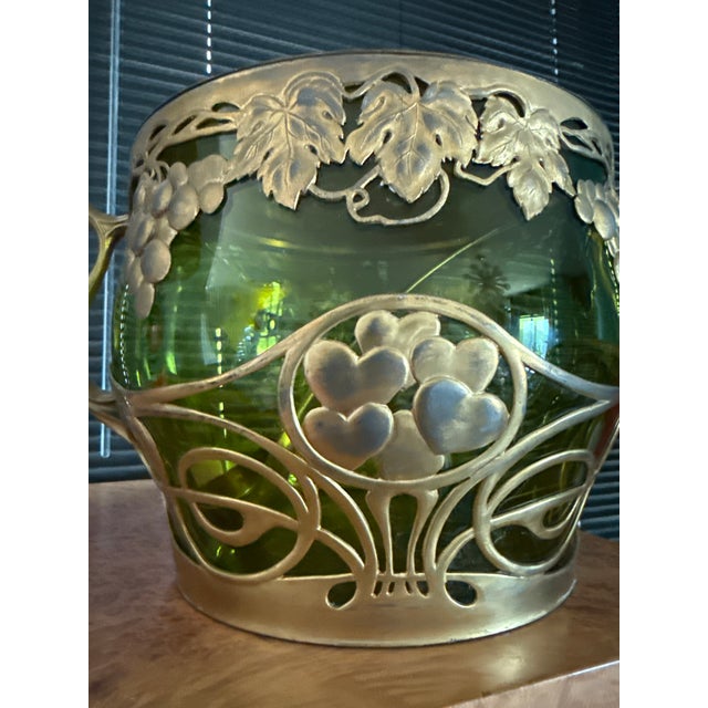 Art Nouveau 1920s Walter Scherf Osiris Isis Art Nouveau Grapevine Punch Bowl For Sale - Image 3 of 10