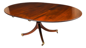 Vintage 20th Century Regency Revival Oval Dining Table with One Leaf from William Tillman, 1990s