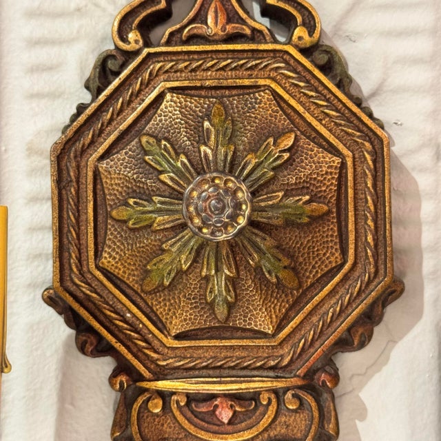 Art Deco Early 1900’s Pair of Sconces With Original Finish For Sale - Image 3 of 5