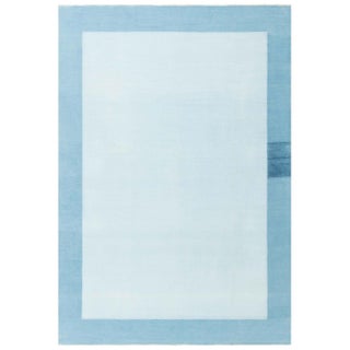 Doris Leslie Blau Vintage Indian Dhurrie Blue Rug For Sale