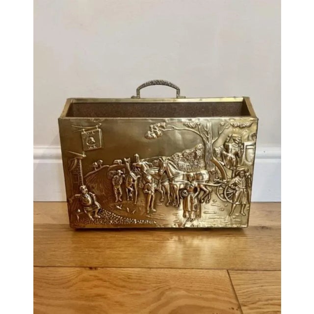 Ornate Brass Newspaper Stand, 1920s For Sale - Image 4 of 6