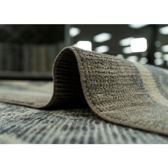 Black Turkish Oushak Rug 9'1" x 12'11" #19314 For Sale - Image 8 of 8