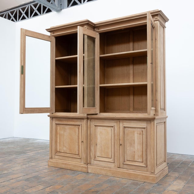 1950s Raw Oak Display Bookcase, France, 1950 For Sale - Image 5 of 8