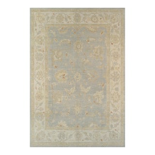 Pasargad Home Oushak L. Blue Wool Area Rug- 9' 0" X 13' 2" For Sale