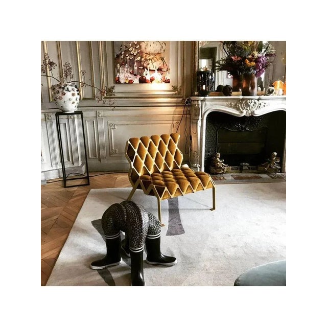Set of Gold Matrice Chairs by Plumbum For Sale - Image 9 of 10