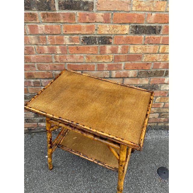 Wood 19th Century English Bamboo Side Table For Sale - Image 7 of 9