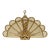 Brass Fireplace Screen Peacock Fan With Cherub Detail – Large, Polished Vintage For Sale