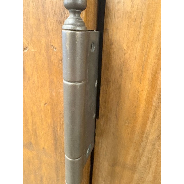 Early 20th Century Arabic Style Solid Walnut Entry Door With Frame For Sale - Image 4 of 5