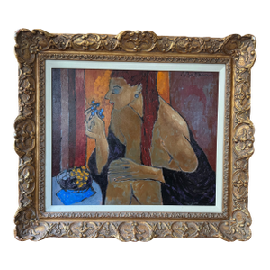 Oil Painting by Rip Matteson, "Enjoying the Season, C. 2005, Framed