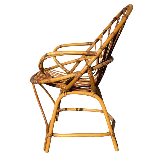 Vintage Rattan Armchairs, 1960s, France, Set of 10 For Sale - Image 11 of 18