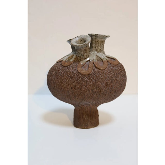 Mid 20th Century Mid 20th Century Studio Pottery Sculpted Vessels by Ken Stevens - Set of 3 For Sale - Image 5 of 13