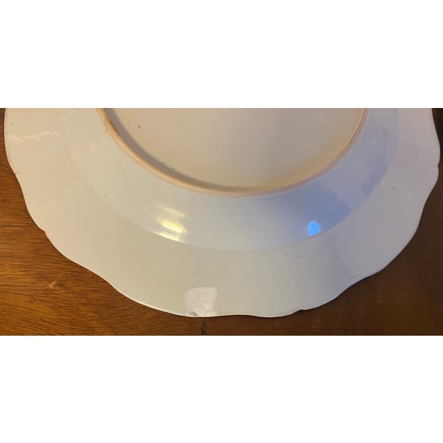 Antique 18th Century Chinese Export Famille Rose Porcelain Plates in the Twin Peacock and Peony Pattern - A Pair For Sale - Image 10 of 12