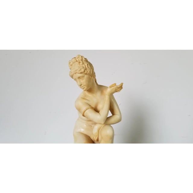 Beige A. Santini Italian Classic Venus Nude Female Sculpture on Marble Base/ Sold For Sale - Image 8 of 13