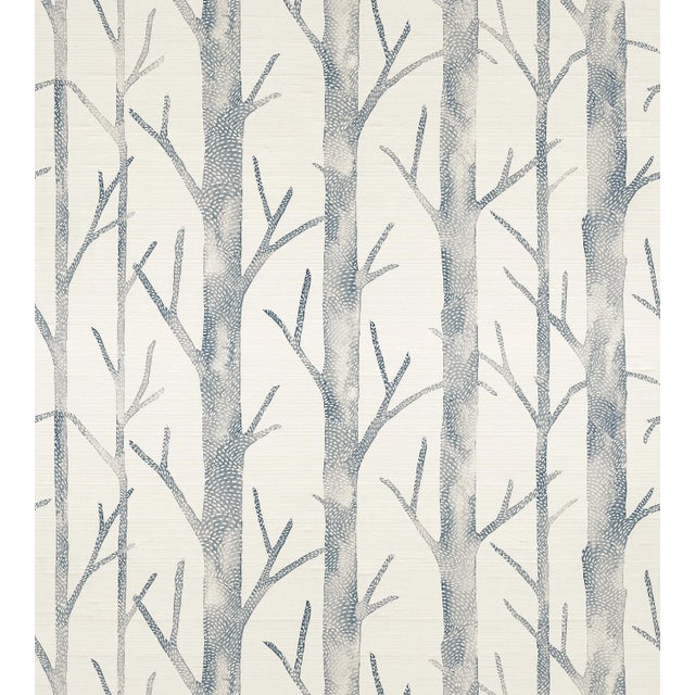 The House of Scalamandré Everett Silk Wallcovering, Twilight For Sale