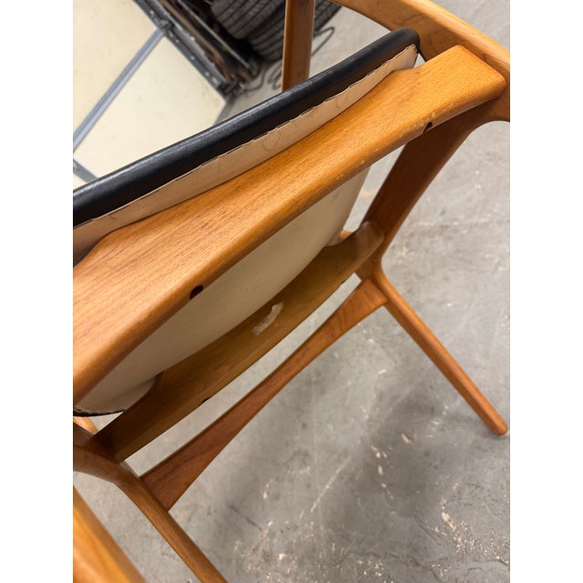 1970s Pair of Mid-Century Danish Teak Dining Arm Chairs by Erik Buch For Sale - Image 5 of 11