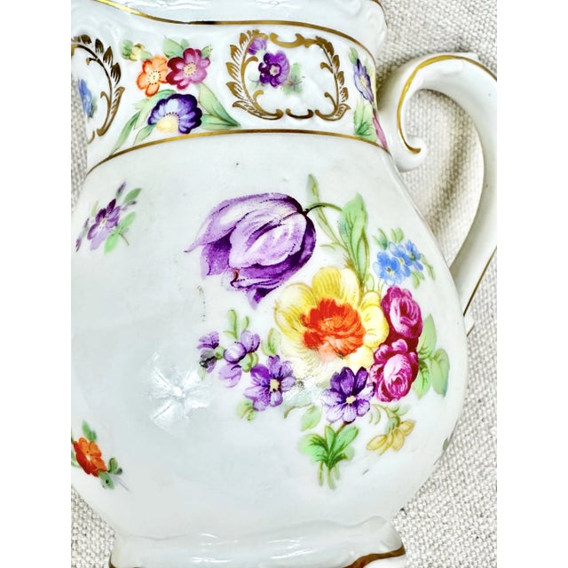 Vintage Schumann Empress Dresden Flowers Creamer For Sale In New Orleans - Image 6 of 8