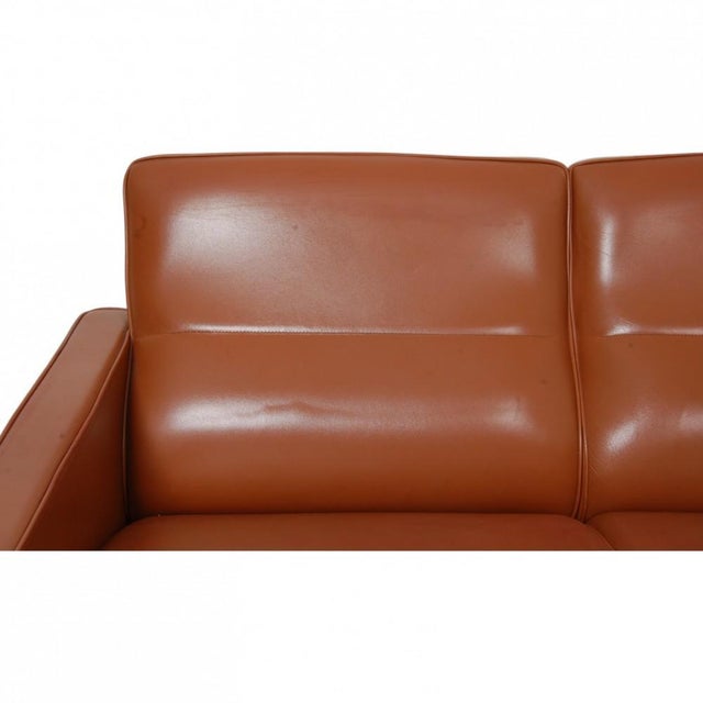 3303 Two-Seater Sofa in Cognac Leather by Arne Jacobsen, 1980s For Sale - Image 6 of 18