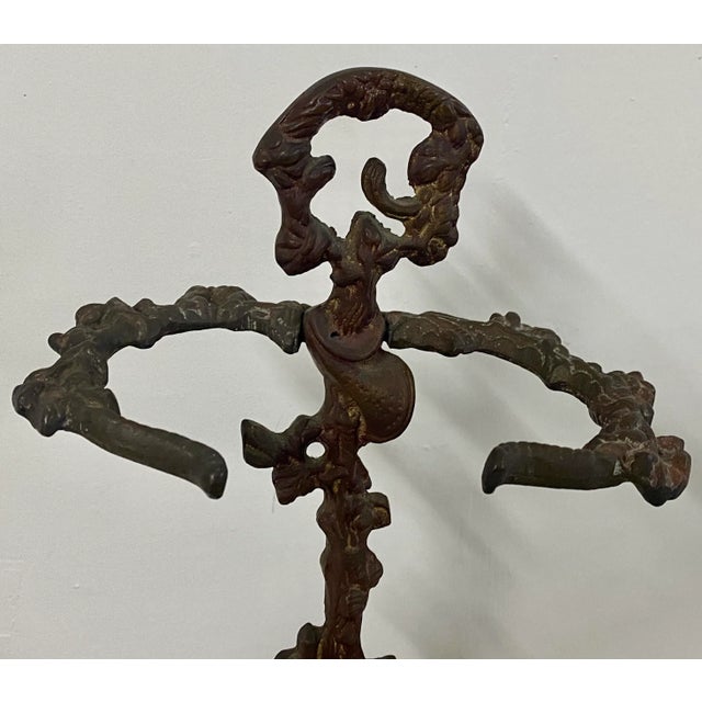 Metal Early 20th Century Cast Iron Fireplace Tool Stand or Umbrella Stand C.1920 For Sale - Image 7 of 11