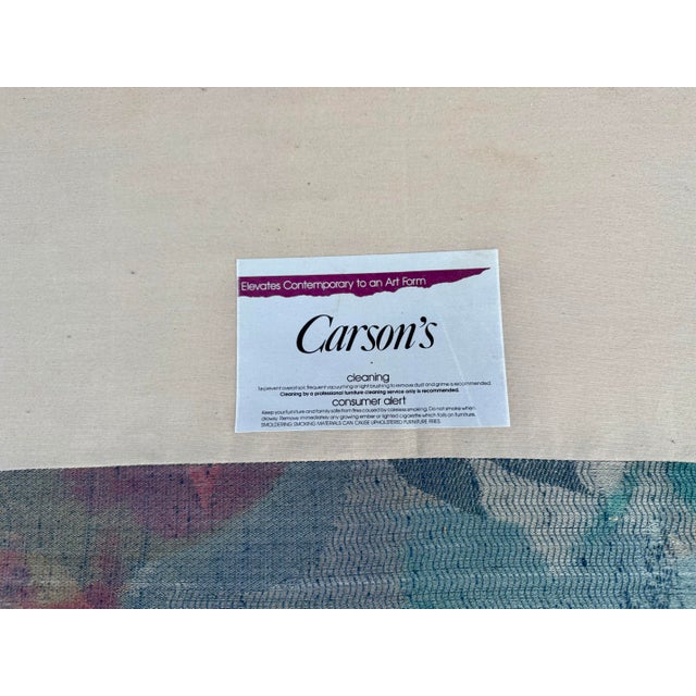 1990 Postmodern Kagan Style Biomorphic Kidney Bean Shaped Curved Platform Carson’s Sofa For Sale - Image 12 of 12