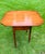 English Biggs Furniture, Mahogany, Sheraton Style, Swivel and Hinged Flip Top Mechanism, Game Table, W/Hidden Drawer, Scalloped Edges, and Fluted Legs, 1950 For Sale - Image 3 of 12