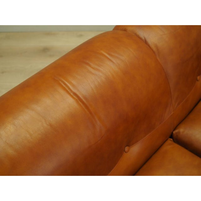 Italian Red Leather Sofa, Italy, 1970s For Sale - Image 10 of 14
