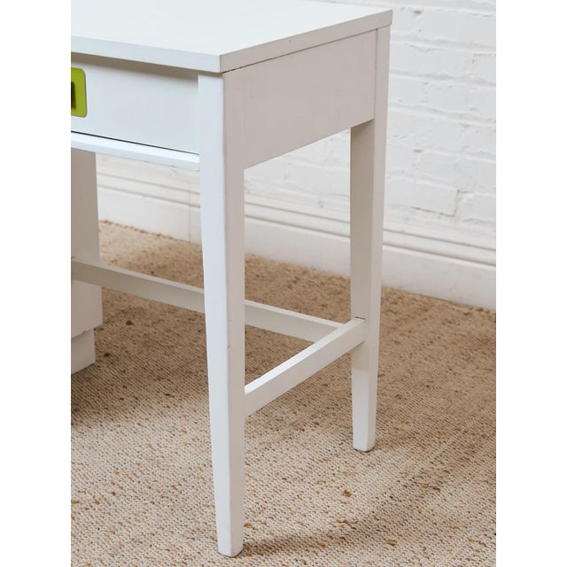 Space Age 60’s Olive Green and White Desk For Sale - Image 11 of 12