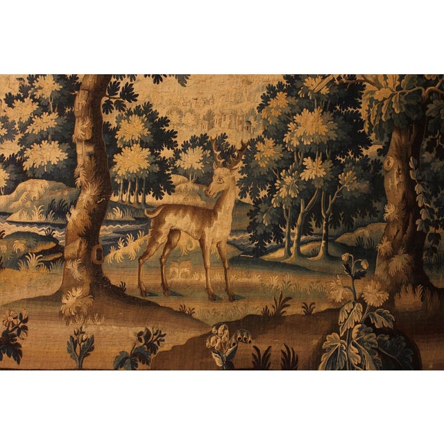 17th Century Greenery Tapestry from Flanders For Sale - Image 9 of 12