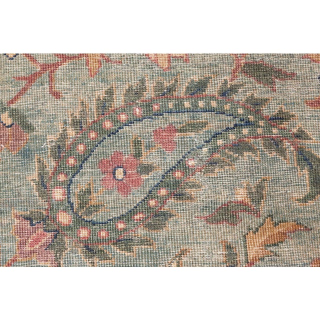 Authentic Indian Botanic Handmade wool Rug For Sale - Image 13 of 14