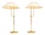 Vintage Swedish Brass Rise and Fall Lamps from Bergboms, 1970, Set of 2 For Sale