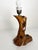 Brutalist Olive Wood Table Lamp, France, 1960s For Sale - Image 9 of 13