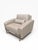 Contemporary Theodore Alexander Contemporary Taupe Leather Lounge Chair With Brass Accents For Sale - Image 3 of 16
