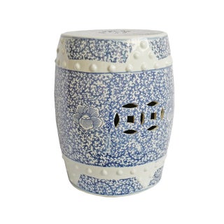 Blue & White Ceramic Garden Stool