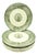 Farmhouse Chic Currier & Ives Green Transferware Plates, S/6 For Sale