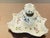 Antique German Handpainted Porcelain Inkwell Catchall For Sale - Image 4 of 4