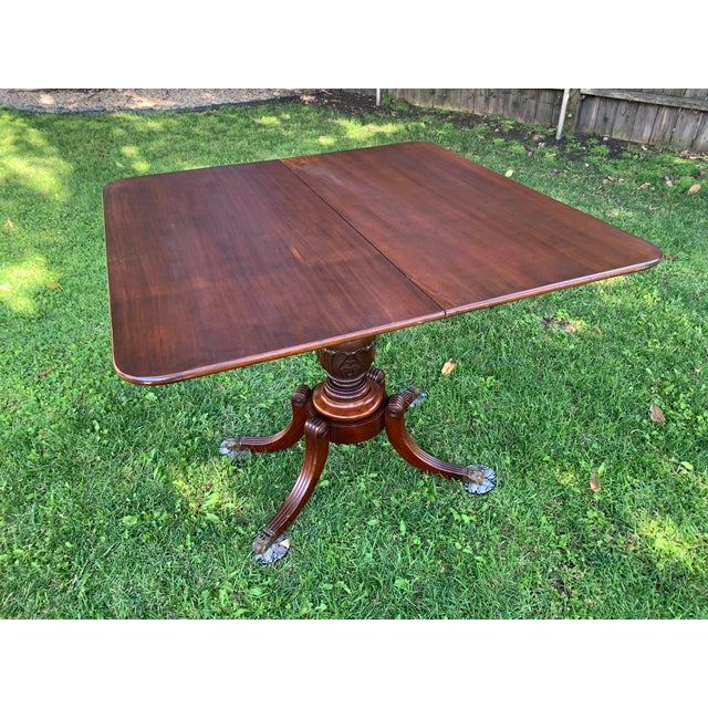 Antique Duncan Phyfe Style English Mahogany Pedestal Game Table Chairish