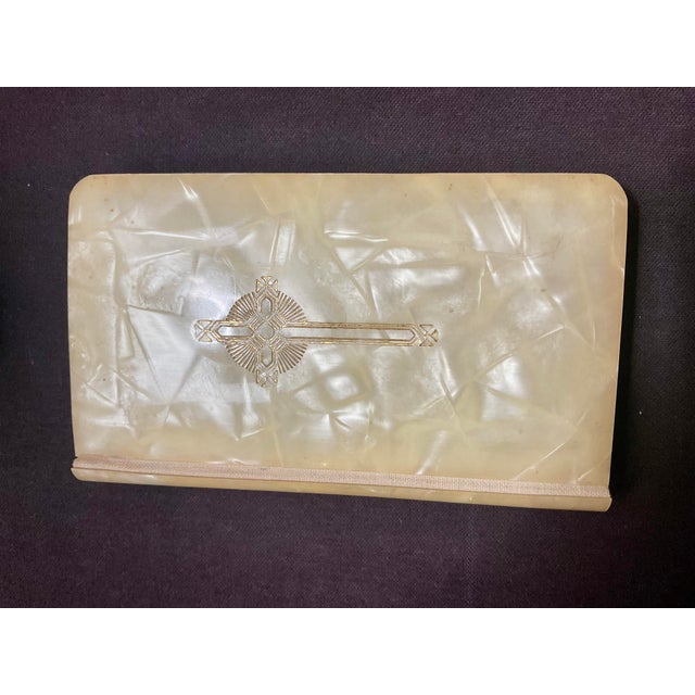 Metal Vintage Mother of Pearl Catholic Prayer Book Made in Belgium Circa 1954 For Sale - Image 7 of 16