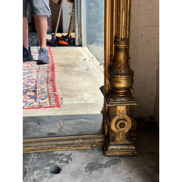 Gold Exceptional Monumental Victorian Renaissance Revival Pier Mirror, Circa 1870–1885 For Sale - Image 8 of 14