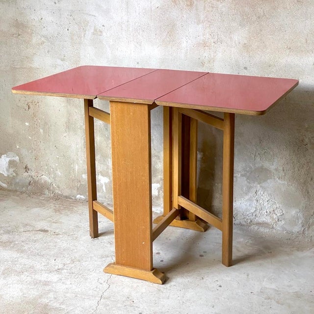 Vintage Red Formica Folding Table, 1980s For Sale - Image 10 of 10