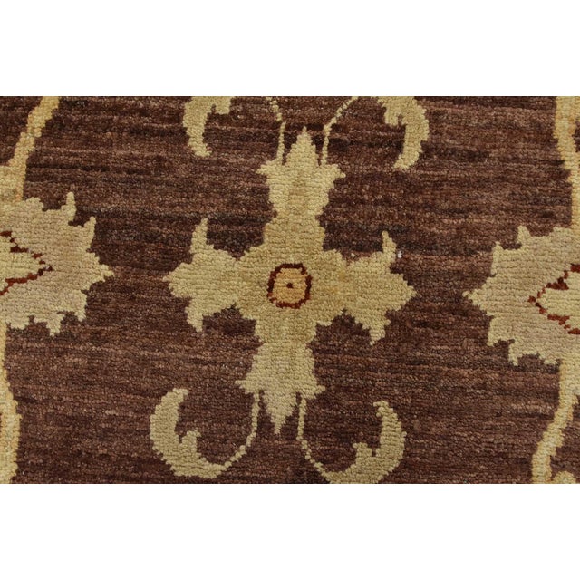 Textile Ziegler Rug 9'11'' X 13'7'' Brown Wool Traditional Hand-Knotted Oriental Carpet For Sale - Image 7 of 12